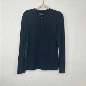 Men's Navy Long Sleeve VRST Henley Shirt